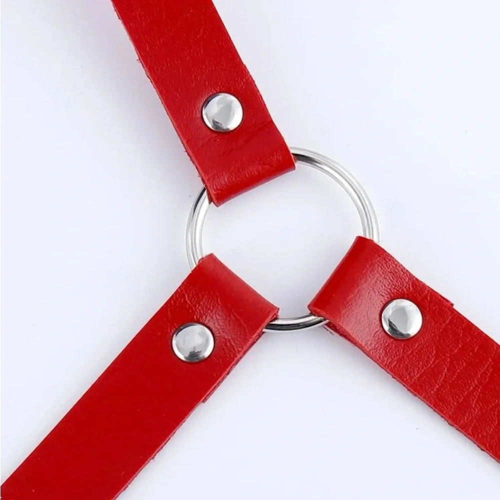 Red Underbust Double Harness Belt New - Picture 9 of 9